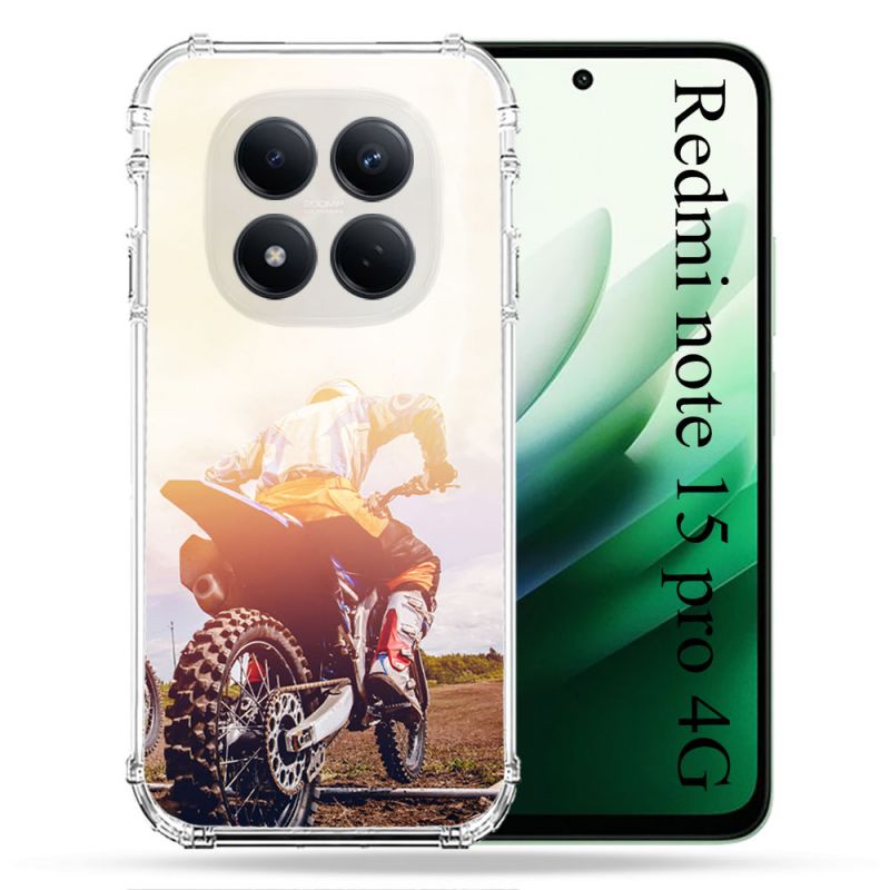 Coque Renforcée Pour Redmi Note 15 Pro 4G Moto Cross Soleil