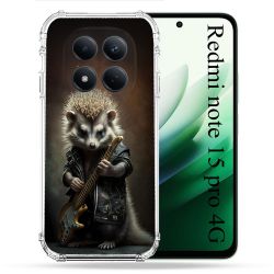 Coque Renforcée Pour Redmi Note 15 Pro 4G Musique Rock Herisson