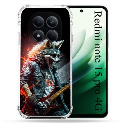 Coque Renforcée Pour Redmi Note 15 Pro 4G Musique Rock Loup