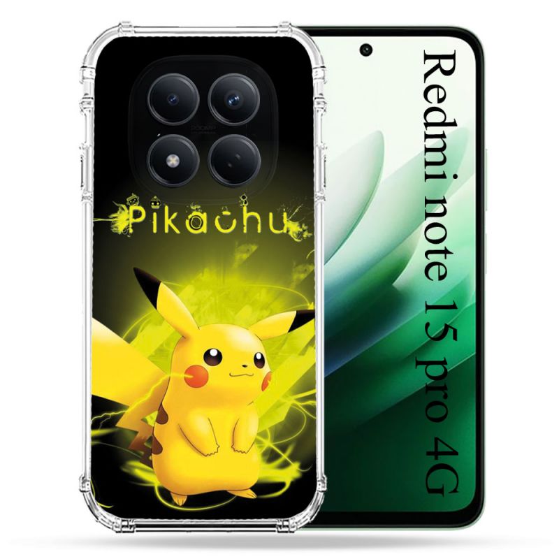 Coque Renforcée Pour Redmi Note 15 Pro 4G Pokemon Pikachu Eclair