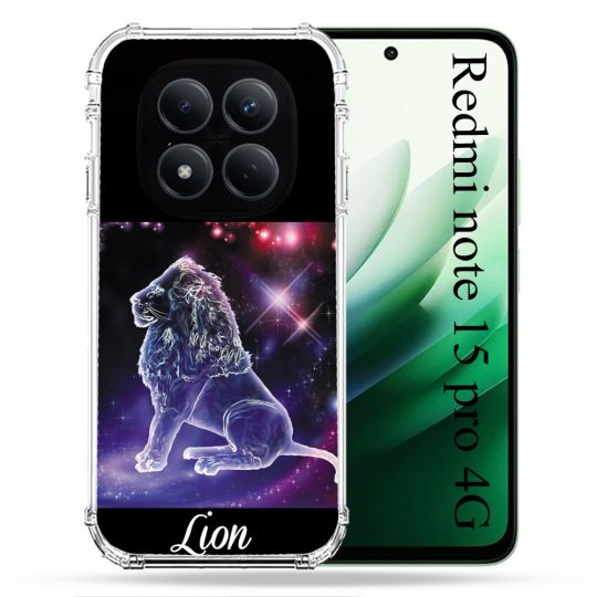 Coque Renforcée Pour Redmi Note 15 Pro 4G Signe Zodiaque 2 Lion