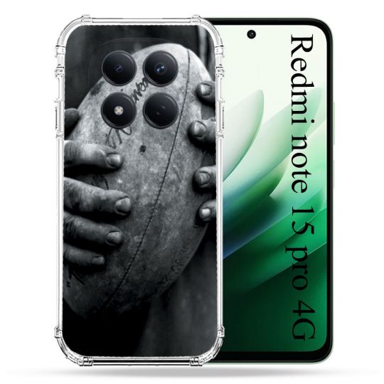 Coque Renforcée Pour Redmi Note 15 Pro 4G Sport Rugby Ballon Vintage