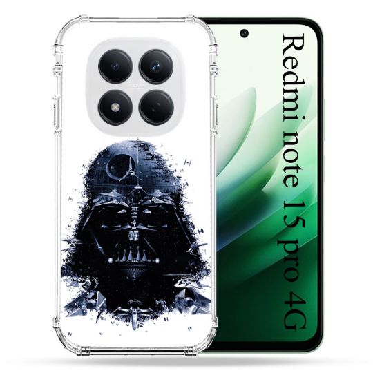 Coque Renforcée Pour Redmi Note 15 Pro 4G Star Wars - Dark Vador Blanc