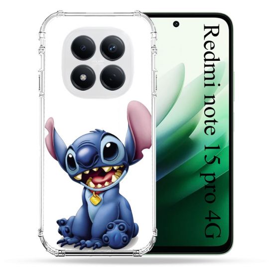 Coque Renforcée Pour Redmi Note 15 Pro 4G Stitch Blanc