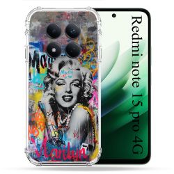 Coque Renforcée Pour Redmi Note 15 Pro 4G Street Art Maryline Monroe
