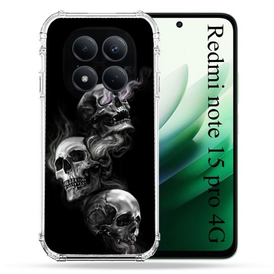 Coque Renforcée Pour Redmi Note 15 Pro 4G Tete de Mort Triple