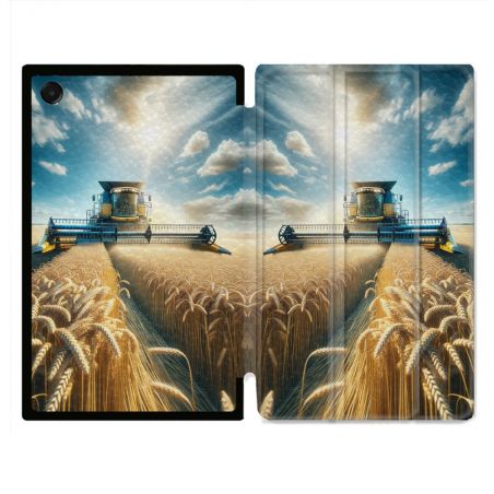 Coque Renforcée Pour Galaxy Tab A11 8.7 Agriculture Moissonneuse Blé