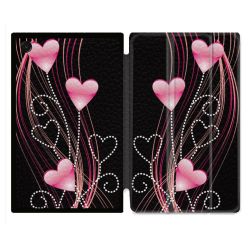 Coque Renforcée Pour Galaxy Tab A11 8.7 Amour Coeur Rose Montant sur Noir