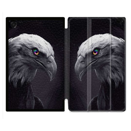 Coque Renforcée Pour Galaxy Tab A11 8.7 Animal Aigle Royal Noir