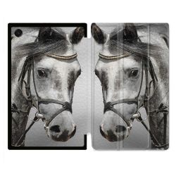 Coque Renforcée Pour Galaxy Tab A11 8.7 Animal Cheval Blanc