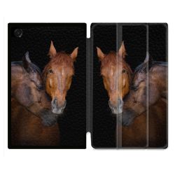 Coque Renforcée Pour Galaxy Tab A11 8.7 Animal Cheval Marron