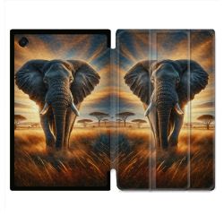 Coque Renforcée Pour Galaxy Tab A11 8.7 Animal Elephant Savane