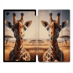 Coque Renforcée Pour Galaxy Tab A11 8.7 Animal Girafe Savane