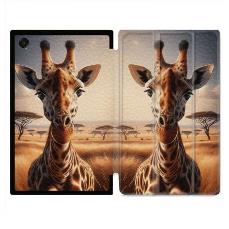 Coque Renforcée Pour Galaxy Tab A11 8.7 Animal Girafe Savane