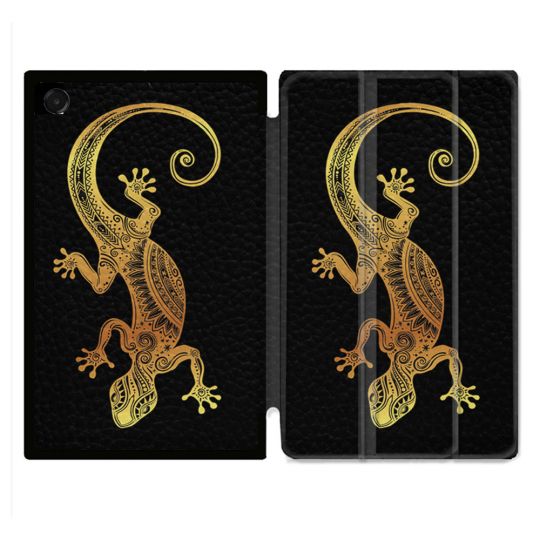 Coque Renforcée Pour Galaxy Tab A11 8.7 Animal Lezard Noir
