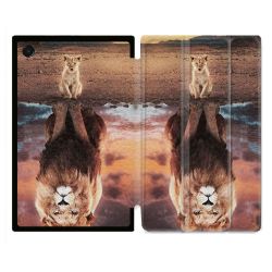Coque Renforcée Pour Galaxy Tab A11 8.7 Animal Lion Reflet