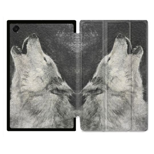 Coque Renforcée Pour Galaxy Tab A11 8.7 Animal Loup Hurlement