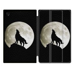 Coque Renforcée Pour Galaxy Tab A11 8.7 Animal Loup Noir