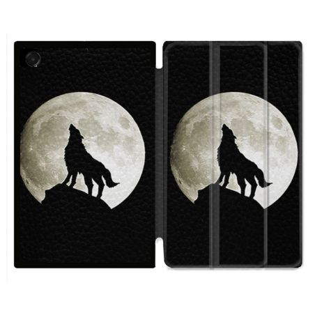 Coque Renforcée Pour Galaxy Tab A11 8.7 Animal Loup Noir