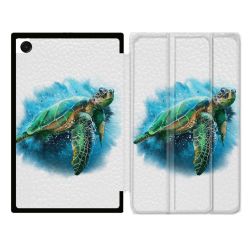 Coque Renforcée Pour Galaxy Tab A11 8.7 Animal Tortue Blanche multicolore