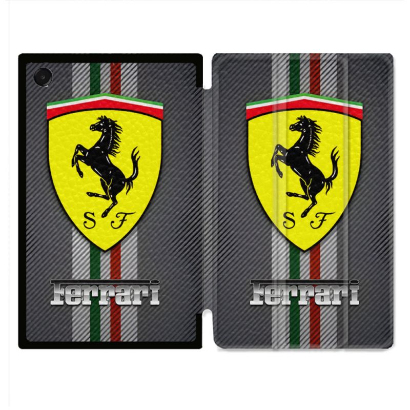Coque Renforcée Pour Galaxy Tab A11 8.7 Ferrari Carbone
