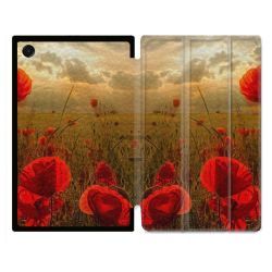 Coque Renforcée Pour Galaxy Tab A11 8.7 Fleur Coquelicot