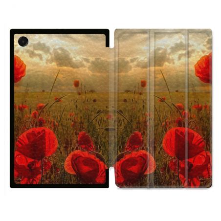 Coque Renforcée Pour Galaxy Tab A11 8.7 Fleur Coquelicot