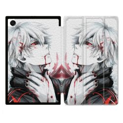 Coque Renforcée Pour Galaxy Tab A11 8.7 Manga Tokyo Ghoul Kaneki Blanc