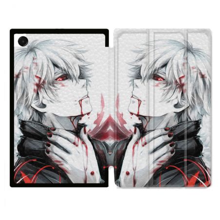 Coque Renforcée Pour Galaxy Tab A11 8.7 Manga Tokyo Ghoul Kaneki Blanc
