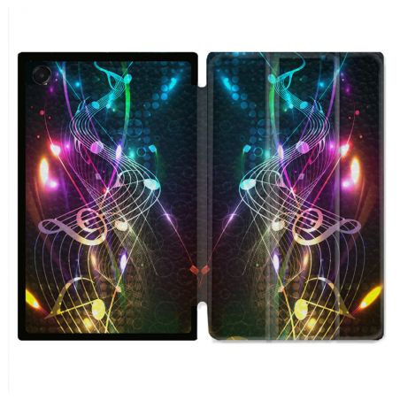 Coque Renforcée Pour Galaxy Tab A11 8.7 Musique Partition Multicolore
