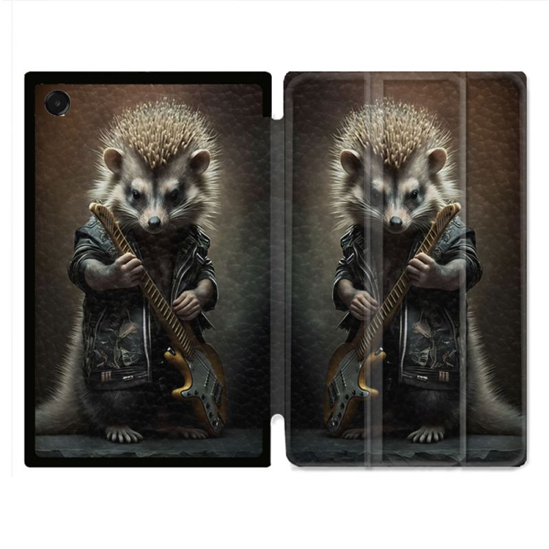 Coque Renforcée Pour Galaxy Tab A11 8.7 Musique Rock Herisson