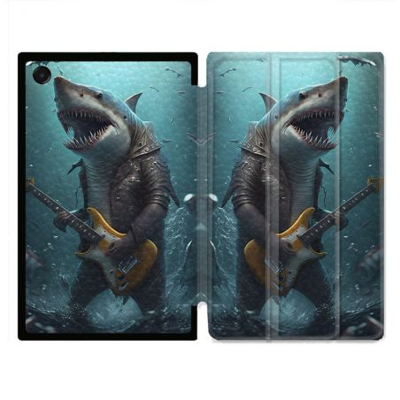 Coque Renforcée Pour Galaxy Tab A11 8.7 Musique Rock Requin