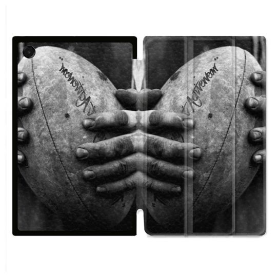 Coque Renforcée Pour Galaxy Tab A11 8.7 Sport Rugby Ballon Vintage