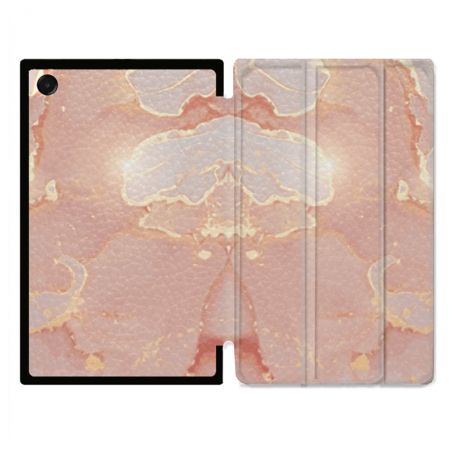 Coque Renforcée Pour Galaxy Tab A11 8.7 Texture Marbre Rose