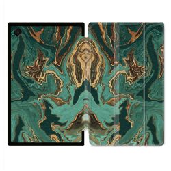 Coque Renforcée Pour Galaxy Tab A11 8.7 Texture Marbre Vert