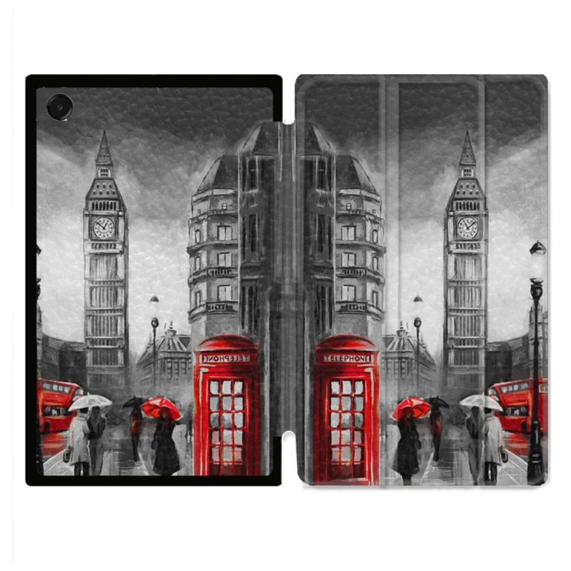 Coque Renforcée Pour Galaxy Tab A11 8.7 Voyage Angleterre Londres Vintage