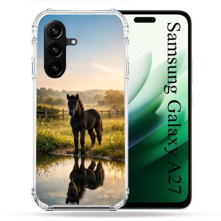 Coque Renforcée Pour Samsung Galaxy A27 5G Animal Cheval Reflet