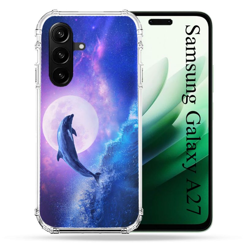 Coque Renforcée Pour Samsung Galaxy A27 5G Animal Dauphin Vague