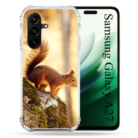 Coque Renforcée Pour Samsung Galaxy A27 5G Animal Ecureuil Bois