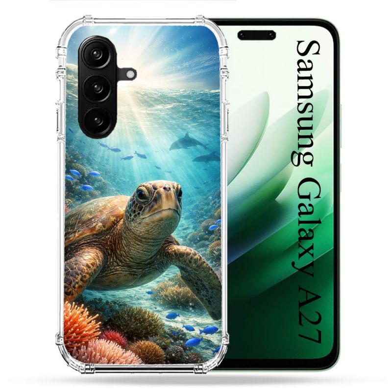 Coque Renforcée Pour Samsung Galaxy A27 5G Animal Tortue Marine