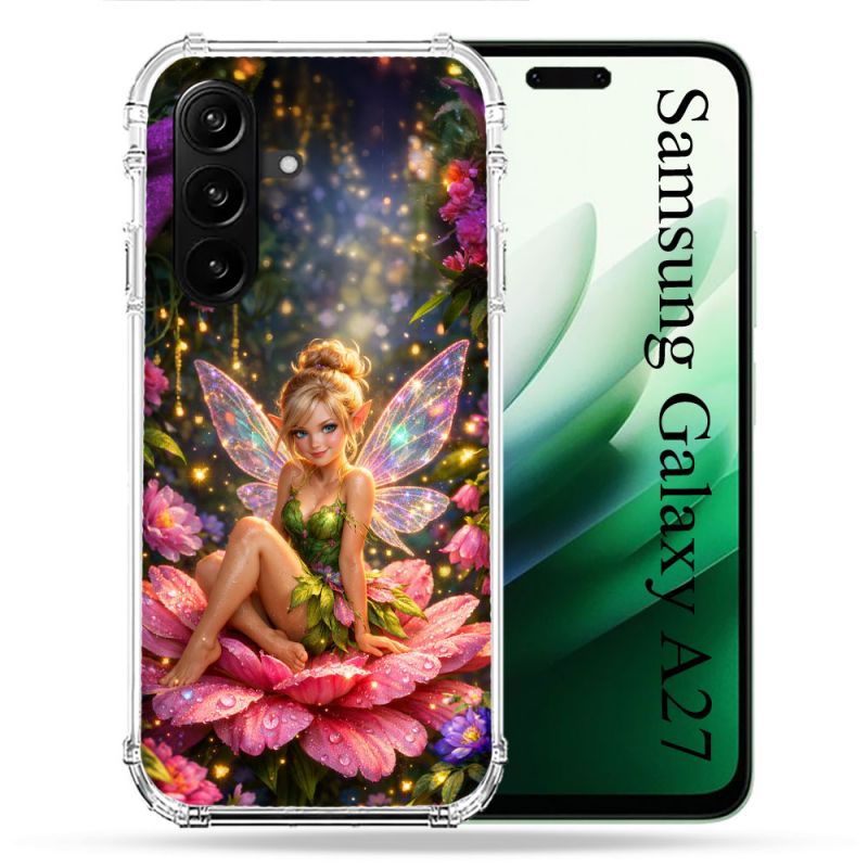 Coque Renforcée Pour Samsung Galaxy A27 5G Fantastique Fee Fleur