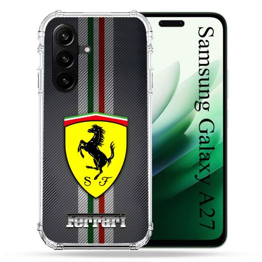 Coque Renforcée Pour Samsung Galaxy A27 5G Ferrari Carbone