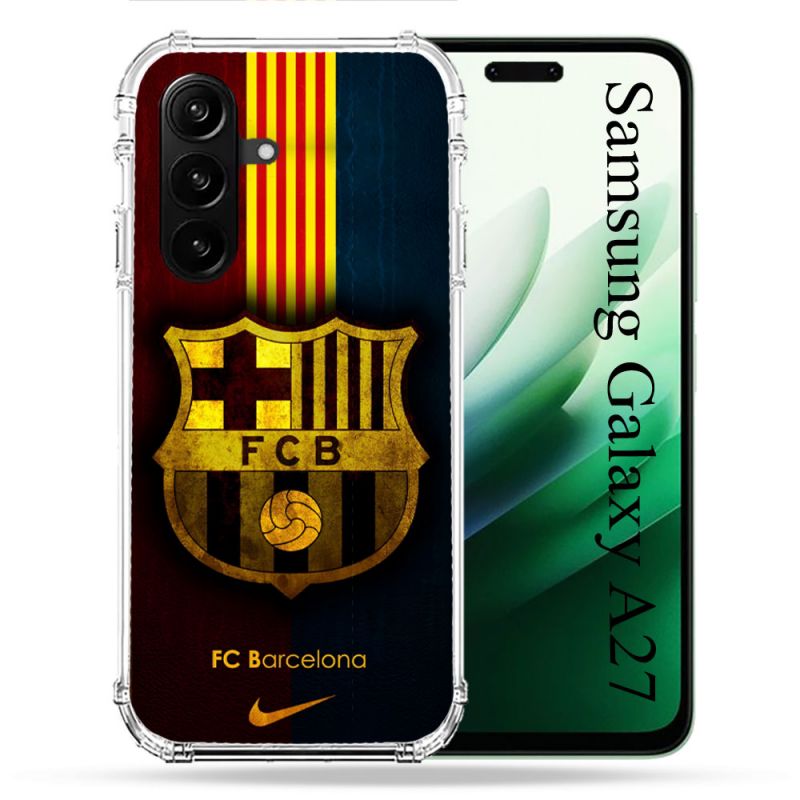 Coque Renforcée Pour Samsung Galaxy A27 5G Foot FC Barcelone Vintage