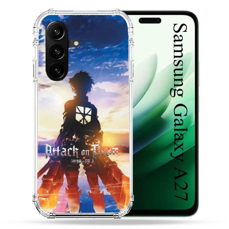 Coque Renforcée Pour Samsung Galaxy A27 5G Manga Attaque Titans Soleil