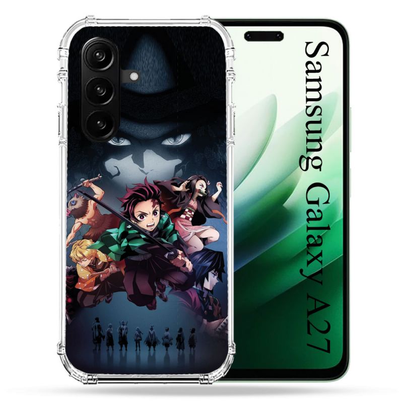 Coque Renforcée Pour Samsung Galaxy A27 5G Manga Demon Slayer Noir