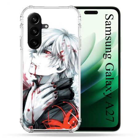 Coque Renforcée Pour Samsung Galaxy A27 5G Manga Tokyo Ghoul Kaneki Blanc