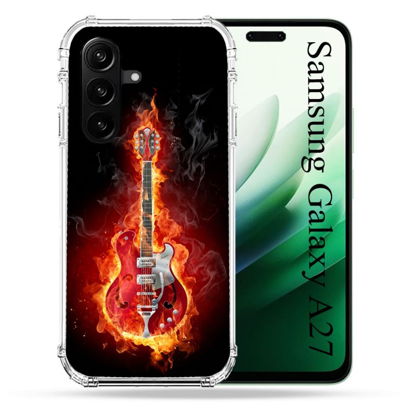 Coque Renforcée Pour Samsung Galaxy A27 5G Musique Guitare Electrique