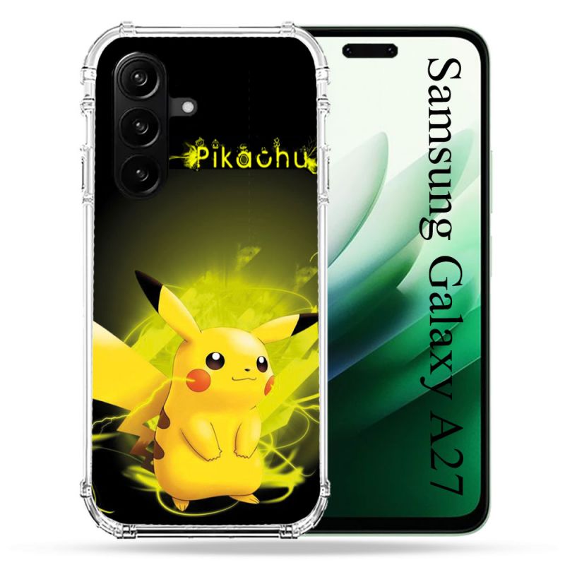 Coque Renforcée Pour Samsung Galaxy A27 5G Pokemon Pikachu Eclair