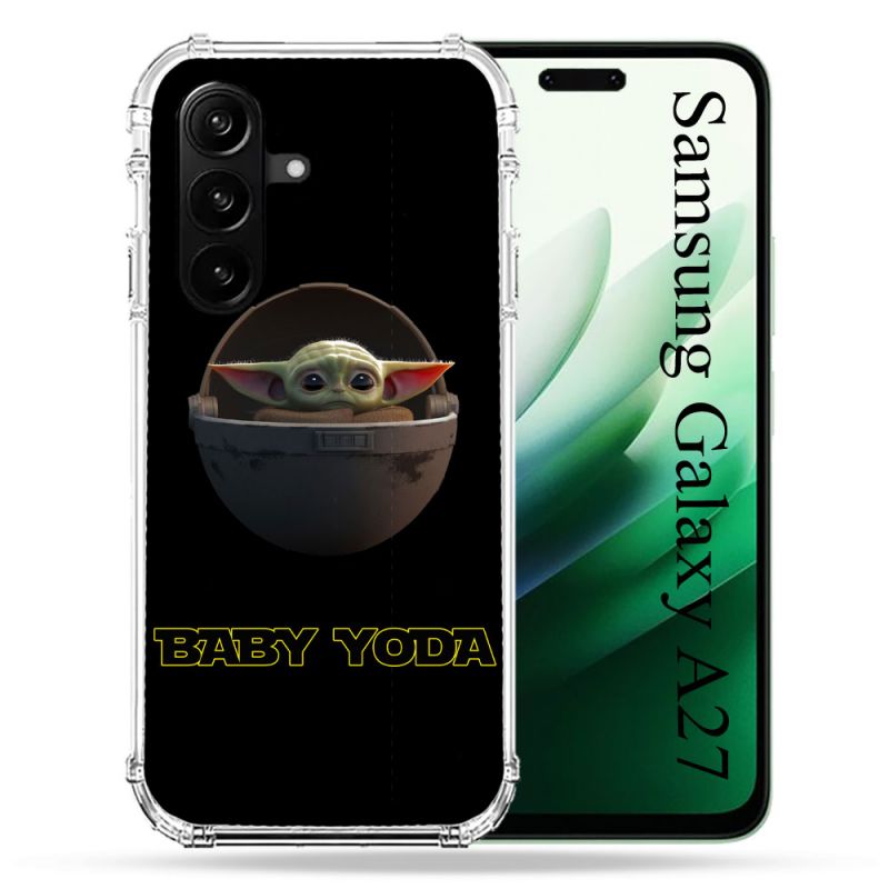 Coque Renforcée Pour Samsung Galaxy A27 5G Star Wars - Yoda bebe noir