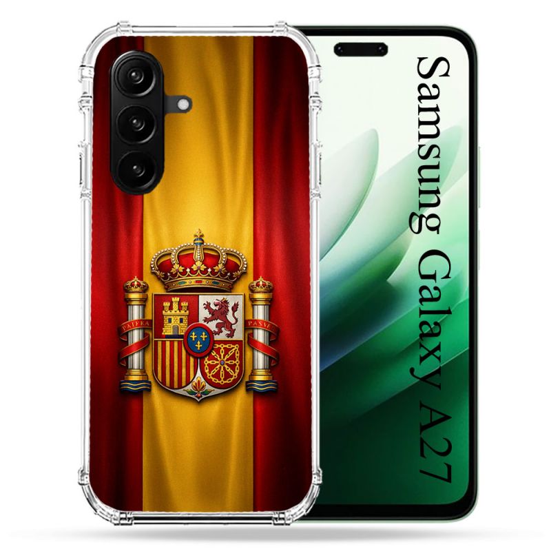 Coque Renforcée Pour Samsung Galaxy A27 5G Voyage Drapeau Espagne